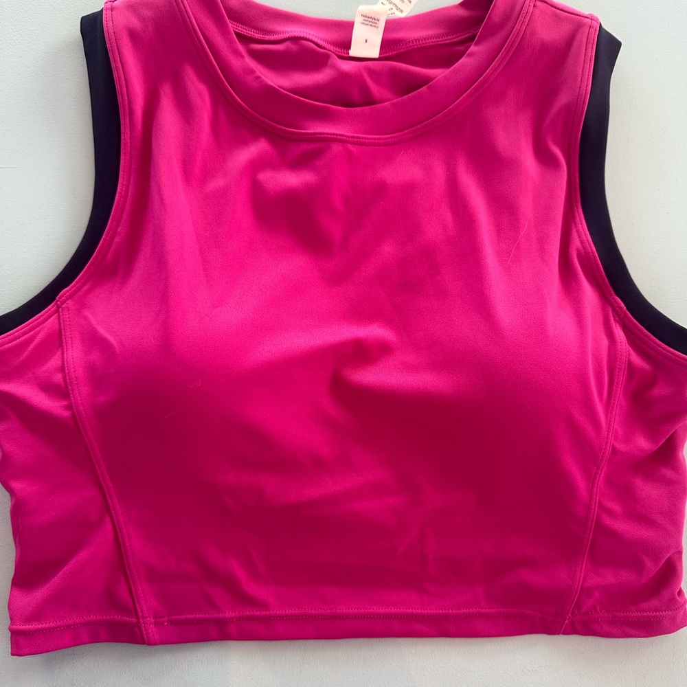 Hot pink cropped athletic top